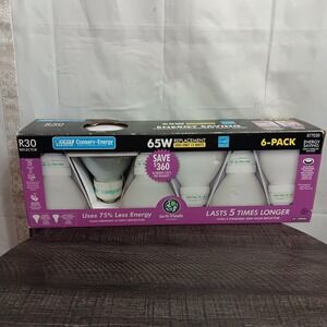 Feit Electric R30 CFL Light Bulbs 65W/15W Reflector 6-Pack 750 Lumens